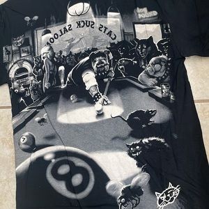 Liquid Blue Cats Suck Saloon Tee - NWOT!
